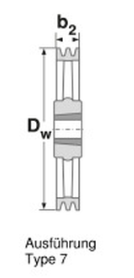 TL-SPB-315-4 / Keilriemenscheibe für Taper Bush 3535