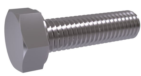 M12 x 1,25 x 20 nach DIN 961 10.9-verzinkt / Sechskantschrauben mit Gewinde bis Kopf und Feinge