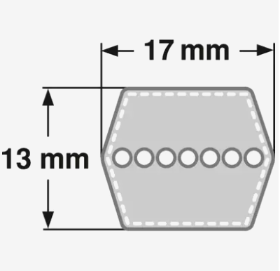 BB-124 / Doppelkeilriemen