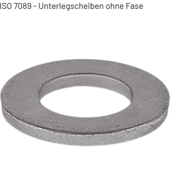 Scheibe 12 verzinkt nach DIN 125 / Unterlegscheiben ohne Fase nach ISO 7089